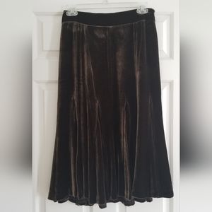 Women's Dark Brown Velvet  Loft Skirt size 0